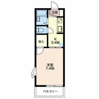 グリーンコーポ西大垣B【2階】の間取り