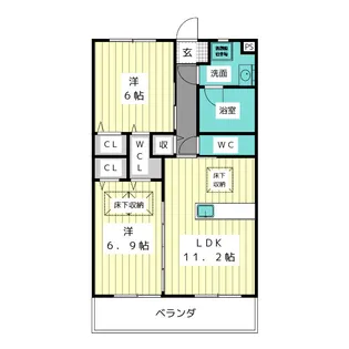ベルシャトー高善【3階】の間取り