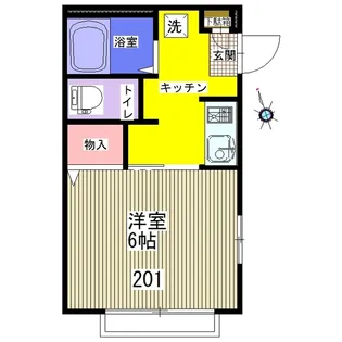 グリーンコート松波【2階】の間取り