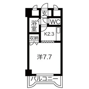 フラット北26条【5階】の間取り