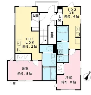 仮称)六本木ルガロ【1階】の間取り