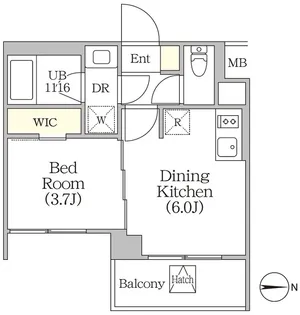 イプセ四谷テラス【5階】の間取り