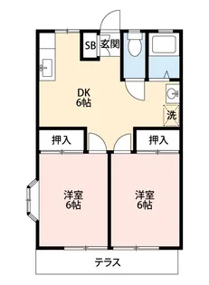 クレール坂下A棟【1階】の間取り