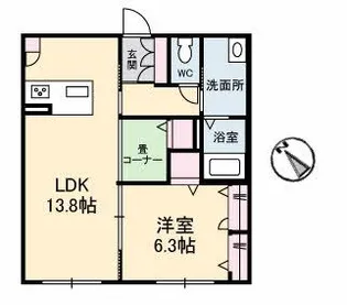 サンシティ水野【1階】の間取り