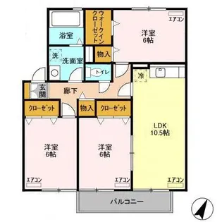 ファミーユつくばA【2階】の間取り