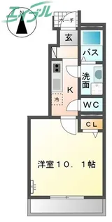 アイリス笹川【1階】の間取り