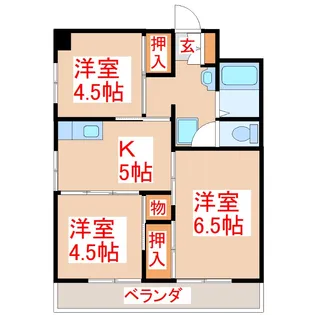 ヴィラナリー南栄【6階】の間取り