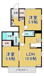 ラ・カーサ・フェリーチェ(la CaSa felice)【1階】の間取り