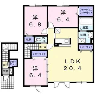 ホーリィホック【2階】の間取り