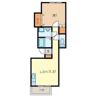 ラ・ヴィーニュ エクセレント【2階】の間取り