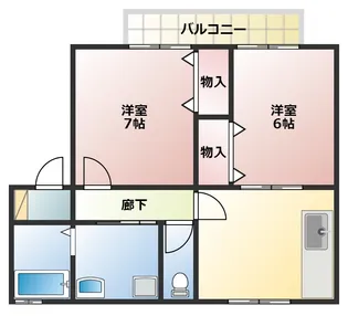 サニープレイス久里浜【1階】の間取り
