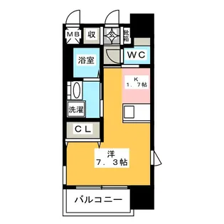 プレサンス鶴舞駅前ブリリアント【12階】の間取り