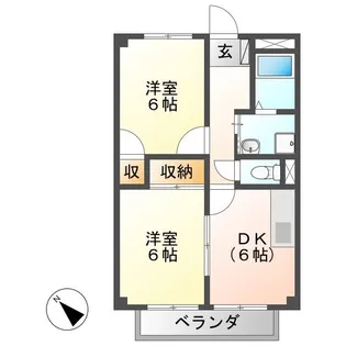 フォレスタ恵那【2階】の間取り