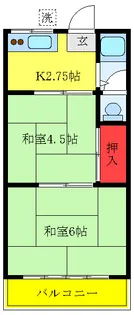 栗田コーポ【2階】の間取り