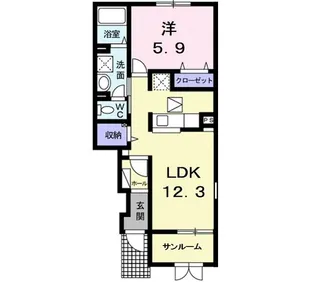 エンブレイス B【1階】の間取り