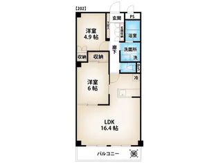 ドミール東大宮【2階】の間取り