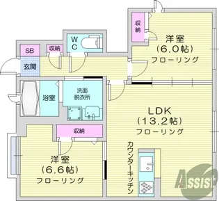 サンフォーレ7【1階】の間取り