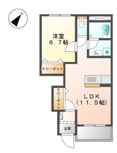 ムーンクリスタル【1階】の間取り