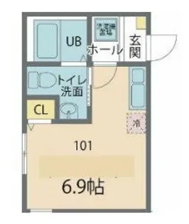 カインドネス港南1号棟【1階】の間取り