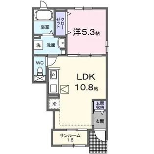 アビーダ ひらき【1階】の間取り
