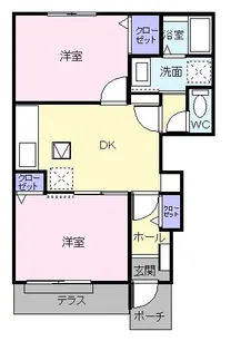 シェーン・ヴァルトE【1階】の間取り