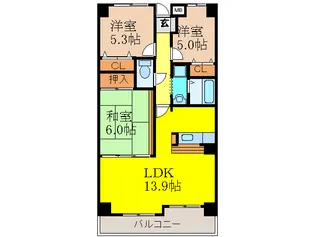 アビタシオン橋本2【2階】の間取り