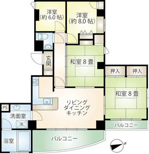 熱海シーサイドガーデンハイム【2階】の間取り