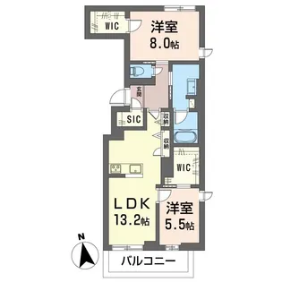 シャーメゾン アレグリア【2階】の間取り