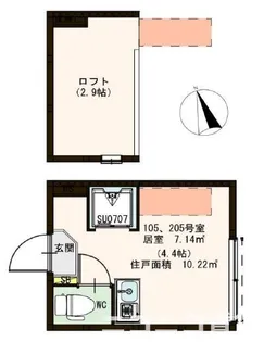エヴィメリア永福【1階】の間取り