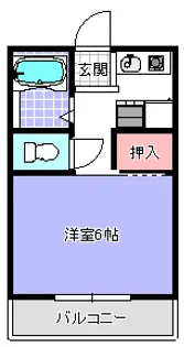 コスモハイツ【2階】の間取り