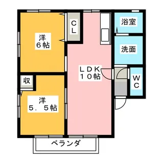 エスポワールA【2階】の間取り