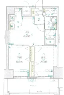 アトラスアルファーノ箱崎【3階】の間取り