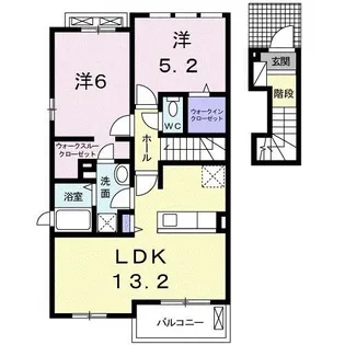 メゾン・コリーヌ【2階】の間取り