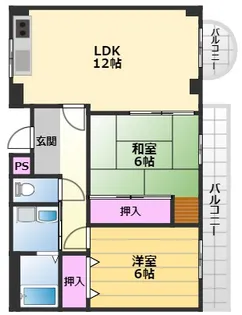 カルム泉大津【2階】の間取り