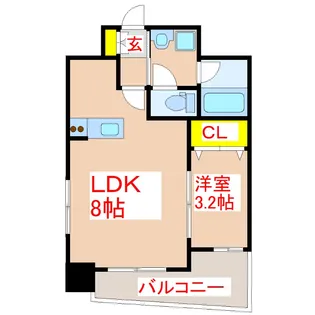 A-STEP甲突【5階】の間取り
