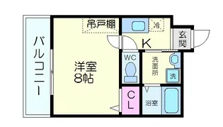 アークリード二条城北【1階】の間取り