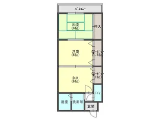 パラシオン菊水【2階】の間取り