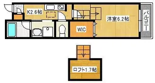 Esplanade吉野町【1階】の間取り