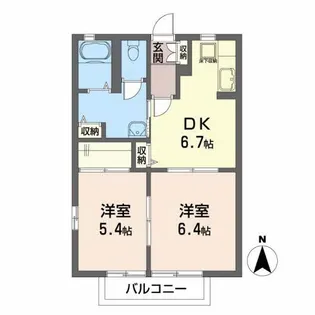 ラフィネコートA【1階】の間取り