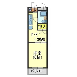 サンヒルズ五福【1階】の間取り