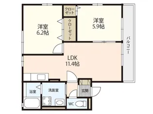 フュチュールM【1階】の間取り