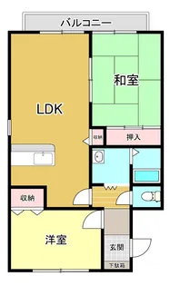 リバーサイド1 D棟 108号【1階】の間取り
