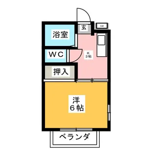 グリーンハイツB【2階】の間取り