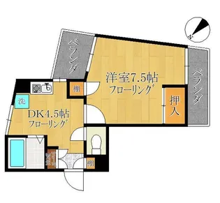 ユーコート【4階】の間取り