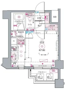 クレヴィスタ代田橋【6階】の間取り