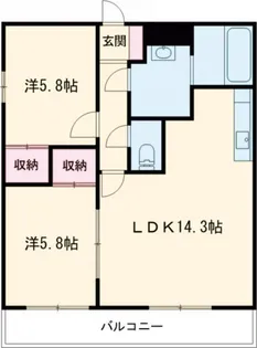 コートリジェール【3階】の間取り