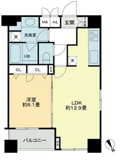 クロスレジデンス蒲田【12階】の間取り