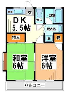ヒカリハイツII【2階】の間取り
