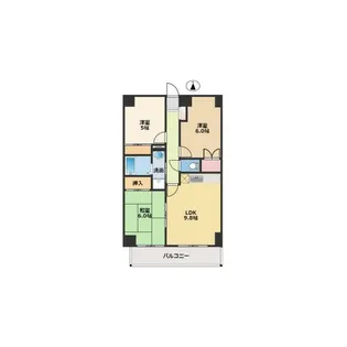 ルナエルモッサ【1階】の間取り