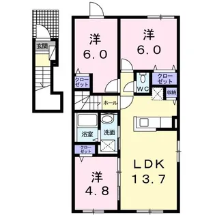 プープリエ【2階】の間取り